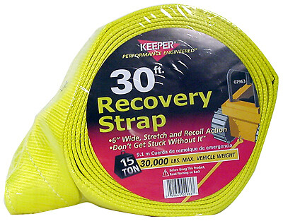 Vehicle recovery strap in - vehicle, 6-in